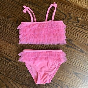 Pink Little Me Ruffled Infant Bikini 18m